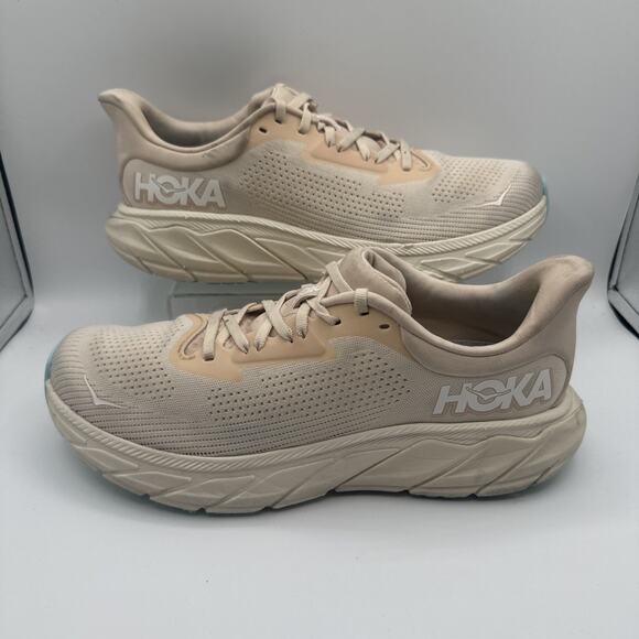 Hoka One One Arahi 7 Running Sneaker Women's Size 11W Beige Low Top Lace Up - Picture 1 of 8